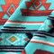 Desert Heirloom Turquoise Anti-Pill No Sew Throw Fleece Fabric Kit (50x60)